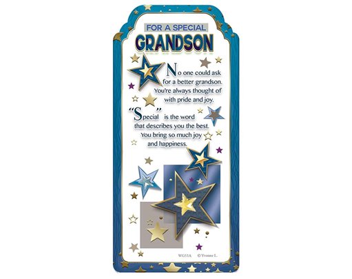 WORD GALLERY SPECIAL GRANDSON CERAMIC PLAQUE