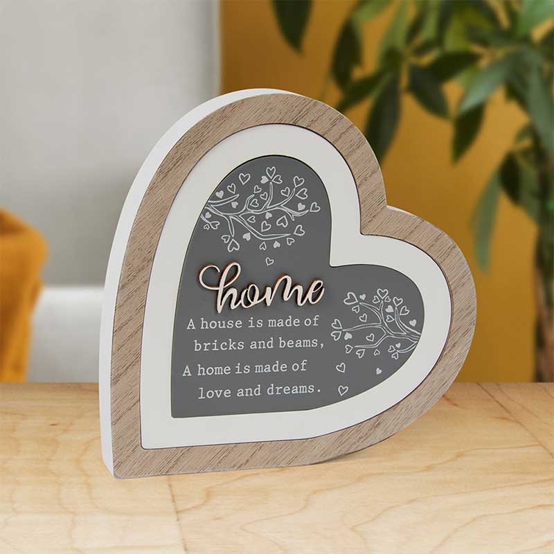 HOME HEART 3D PLAQUE