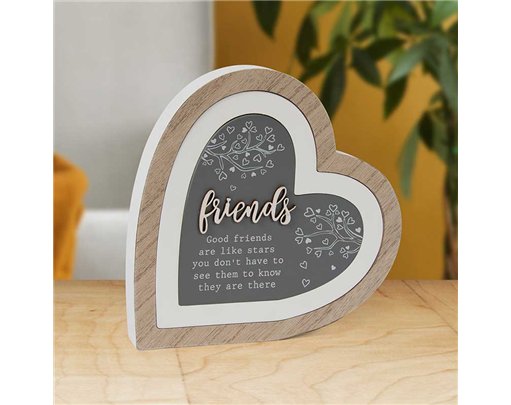 FRIENDS HEART 3D PLAQUE