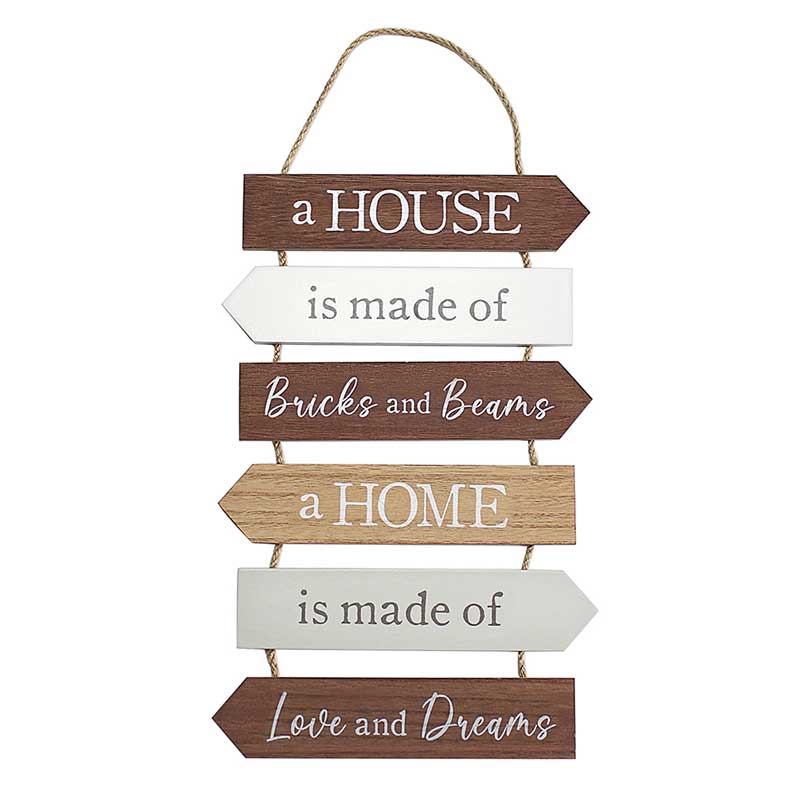 HOUSE IS MADE OF BRICKS PLAQUE