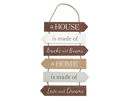 HOUSE IS MADE OF BRICKS PLAQUE