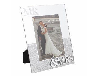 GLITTER MIRROR MR & MRS 5x7in FRAME