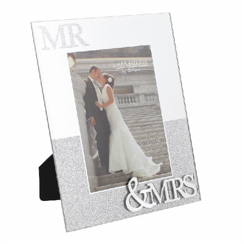 GLITTER MIRROR MR & MRS 5x7in FRAME