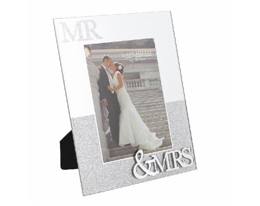 GLITTER MIRROR MR & MRS 5x7in FRAME