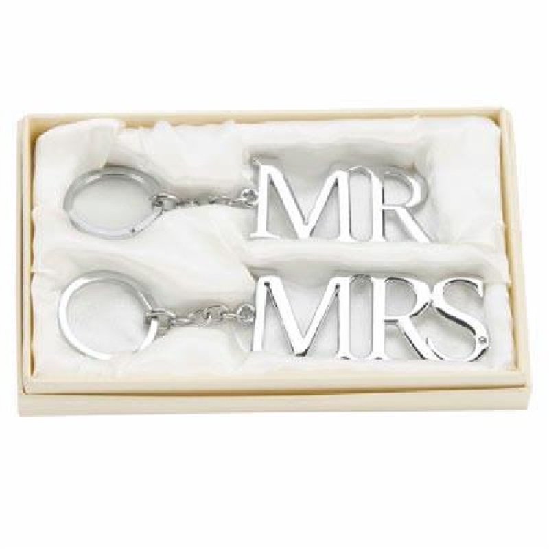 MR & MRS SILVERPLATED KEYRING
