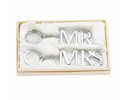 MR & MRS SILVERPLATED KEYRING