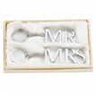 MR & MRS SILVERPLATED KEYRING