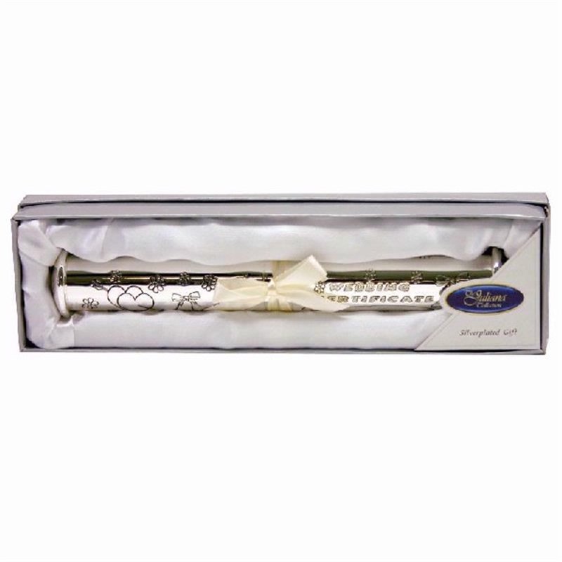 S/PLATED WEDDING CERTIFICATE HOLDER