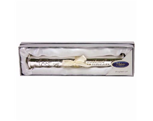 S/PLATED WEDDING CERTIFICATE HOLDER