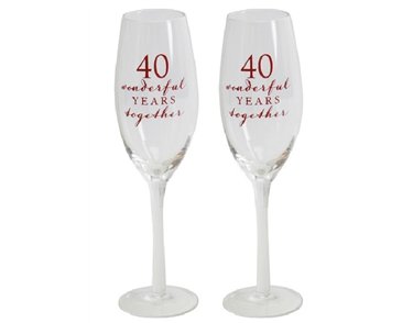 40TH ANNIVERSARY CHAMPAGNE FLUTES