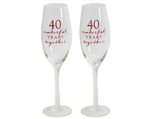 40TH ANNIVERSARY CHAMPAGNE FLUTES