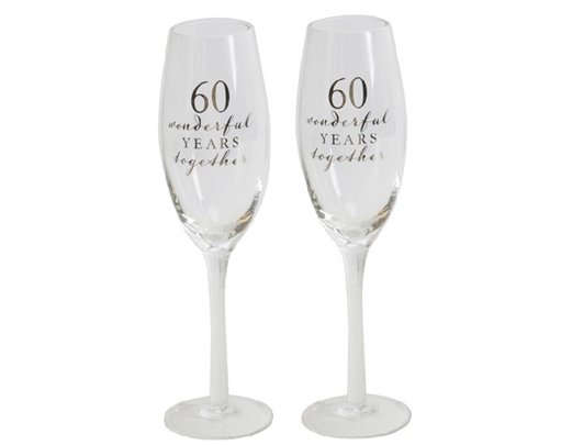 60TH ANNIVERSARY CHAMPAGNE FLUTES