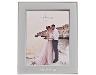 8x10in "MR & MRS" MIRROR BORDER PHOTO FRAME