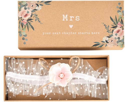 LOVE STORY BRIDAL GARTER IN GIFT BOX