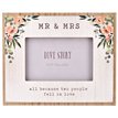 6x4in MR & MRS WOODEN PHOTO FRAME