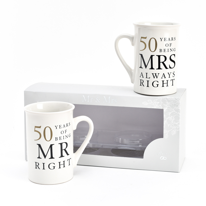 50 YEARS MR & MRS MUG SET