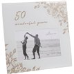 6x4in 50 YEARS GOLD FLORAL FRAME