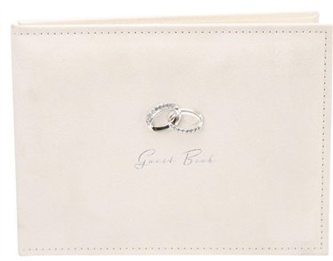 FAUX SUEDE WEDDING GUEST BOOK