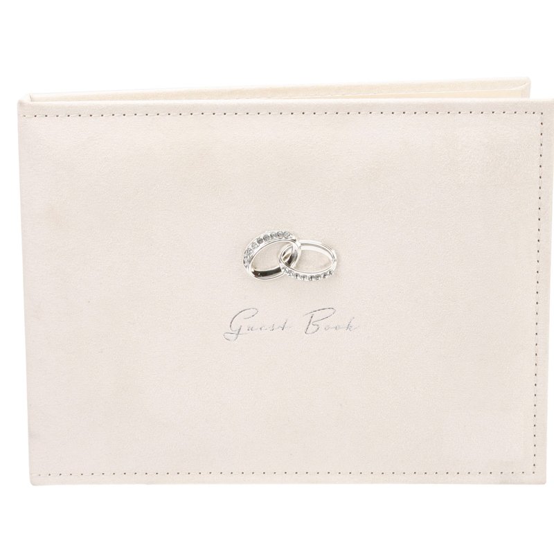 FAUX SUEDE WEDDING GUEST BOOK