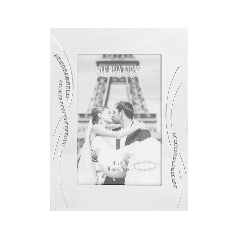 4x6in SILVER PLATED WEDDING PHOTO FRAME