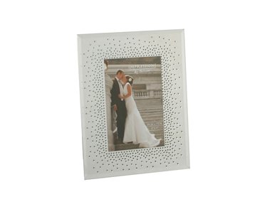4x6in WEDDING STARBURST CRYSTAL FRAME