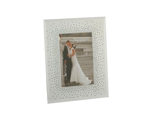 4x6in WEDDING STARBURST CRYSTAL FRAME