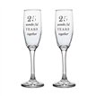 2PC 25TH ANNIVERSARY AMORE CHAMPAGNE FLUTES