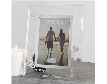 4x6in  25TH ANNIVERSARY 3D WORDS MIRROR FRAME