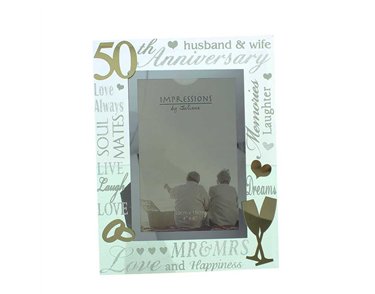 4x6in  50TH ANNIVERSARY 3D WORDS MIRROR FRAME