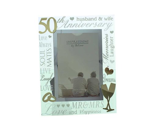 4x6in  50TH ANNIVERSARY 3D WORDS MIRROR FRAME