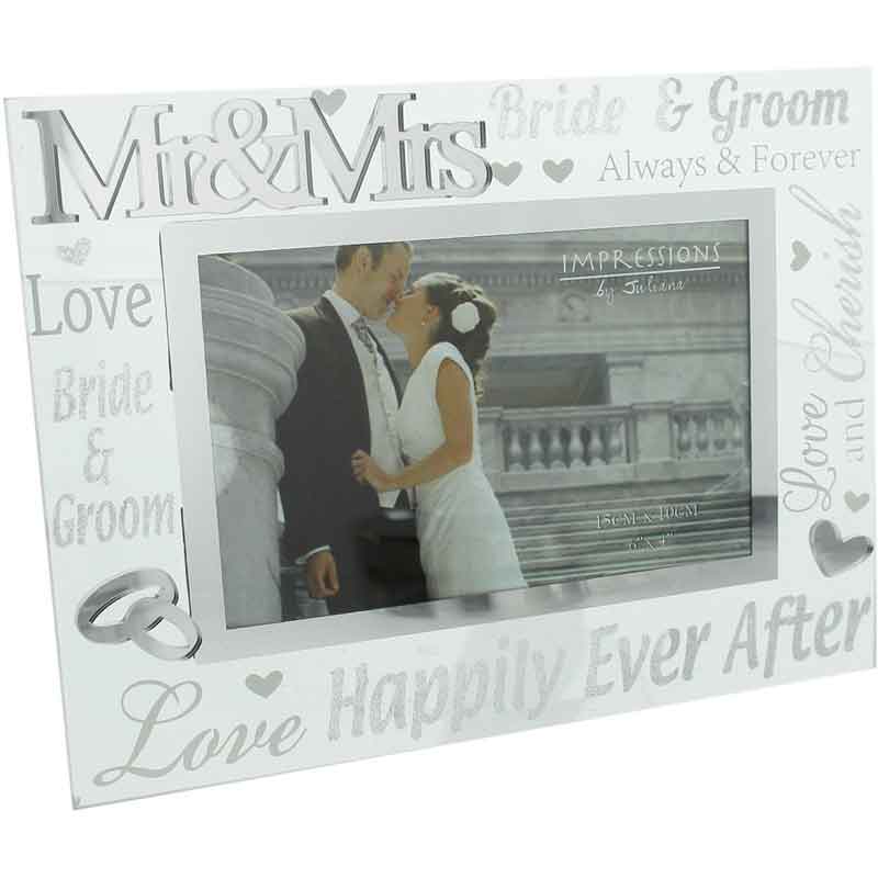 6x4in 3D WORDS MIRROR WEDDING FRAME