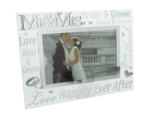 6x4in 3D WORDS MIRROR WEDDING FRAME