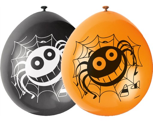 (10) 9IN SPIDER BALLOONS