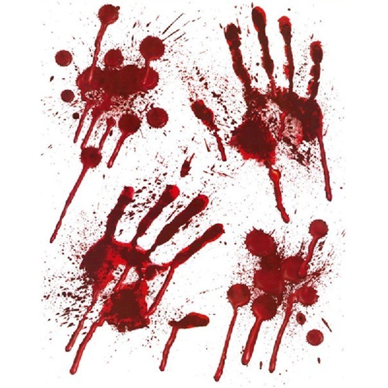 BLOODY HAND WINDOW STICKERS