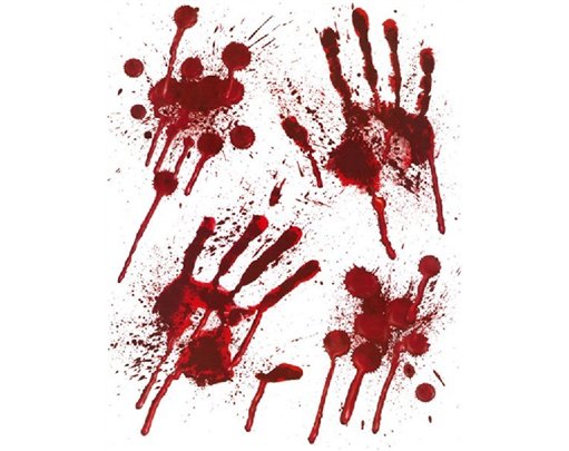 BLOODY HAND WINDOW STICKERS