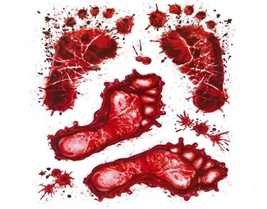 FOOT BLOOD WINDOW STICKERS