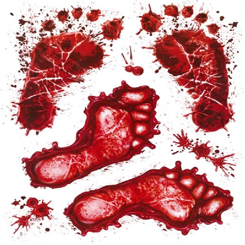 FOOT BLOOD WINDOW STICKERS