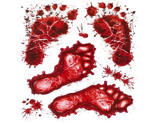 FOOT BLOOD WINDOW STICKERS