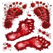 FOOT BLOOD WINDOW STICKERS
