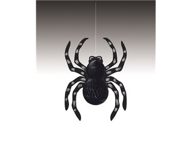 14IN HANGING GLITTER SPIDER DECORATION