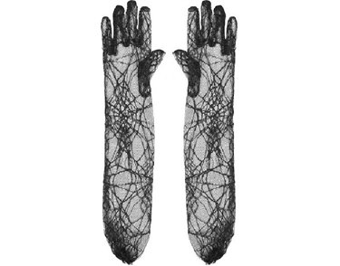 BLACK SPIDERS WEB GLOVES