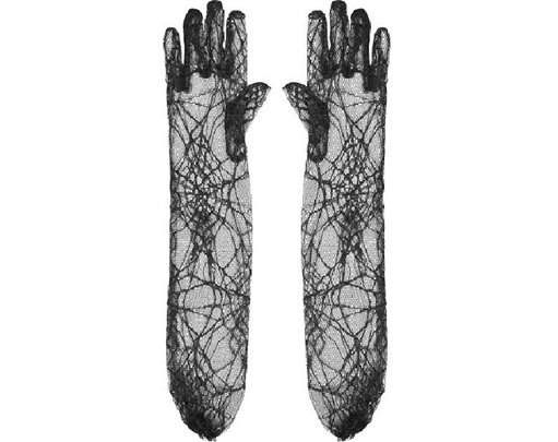 BLACK SPIDERS WEB GLOVES
