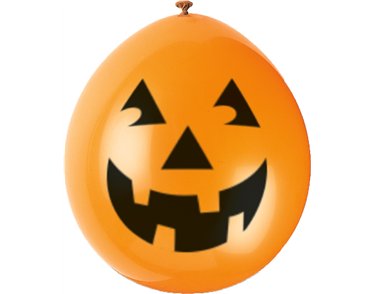(10) 9IN PUMPKIN BALLOONS