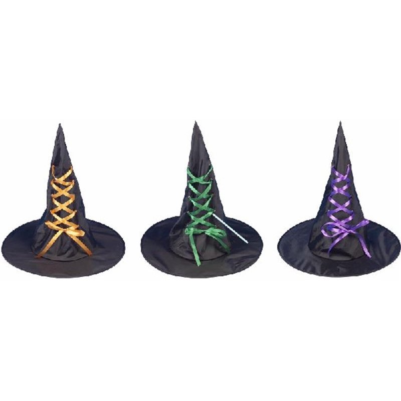 3ASST ADULT WITCH HAT