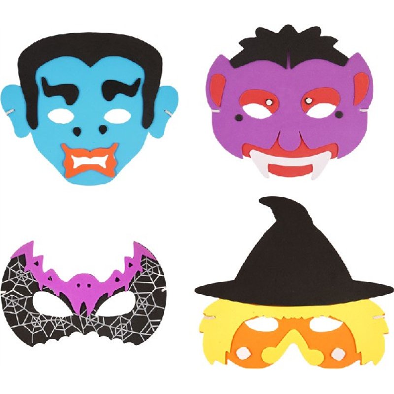 4ASST HALLOWEEN EVA MASK