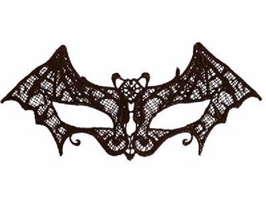 BLACK LACE BAT EYE MASK