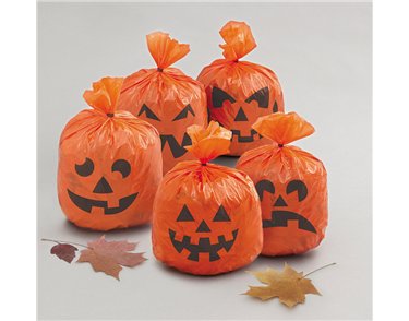 (20) PUMPKIN HANGING LEAF BAGS