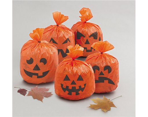(20) PUMPKIN HANGING LEAF BAGS