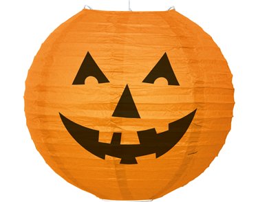 10IN ROUND PUMPKIN PAPER LANTERN