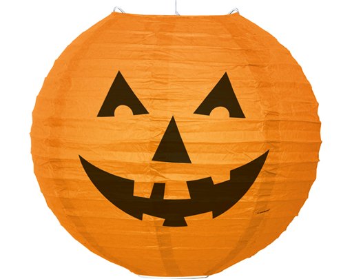 10IN ROUND PUMPKIN PAPER LANTERN